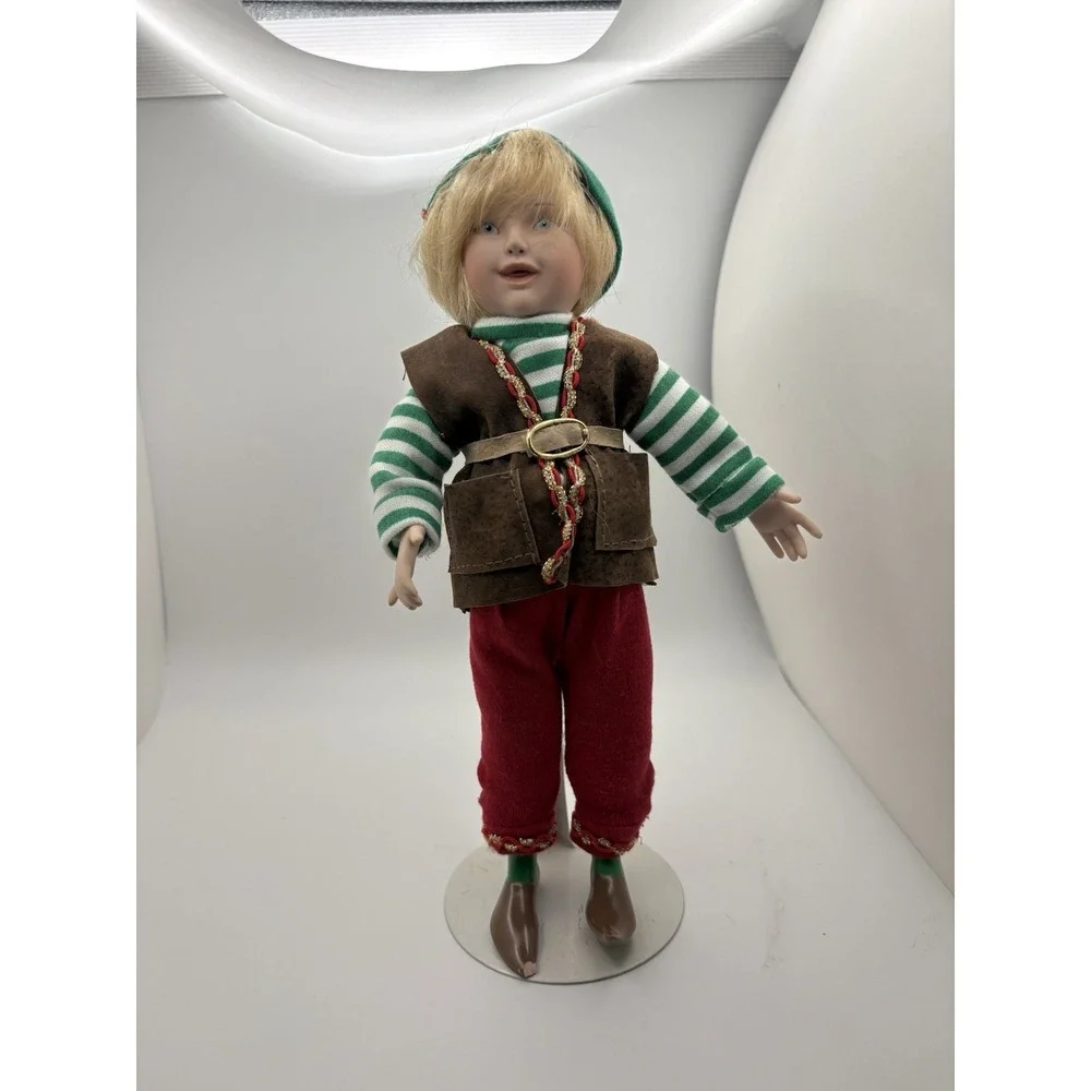 Paradise Galleries Santa's Elves Naughty Elf Porcelain 8in Doll Patricia Rose